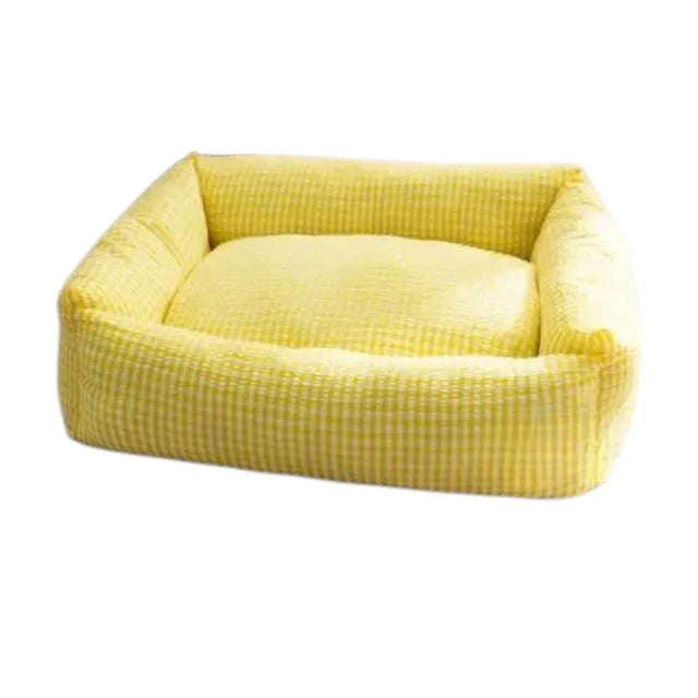 Modern Soft Dog & Cat Cooling Travel Pet Sleeping Mat - Anti-Bite, Warm Animal Pattern, Polyester/Cotton, All Seasons Use